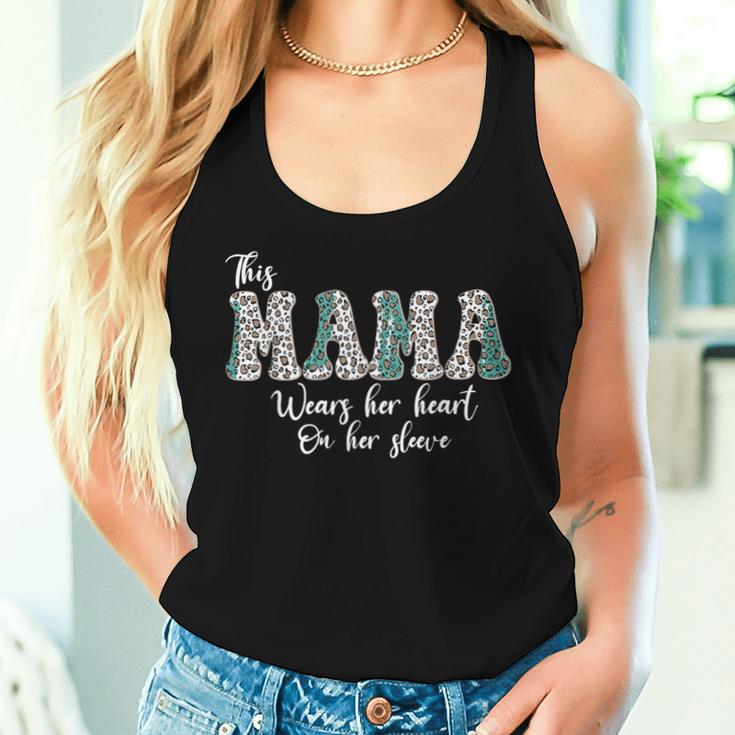 Diese Mama Trägt Ihr Herz Auf Dem Ärmel Lustiger Muttertag Tank Top Frauen Geschenke für Sie