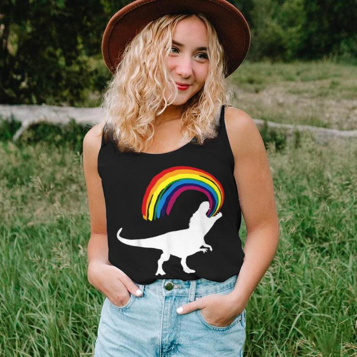Dinosaur Rainbow T-Rex Dino Women Tank Top Gifts for Her