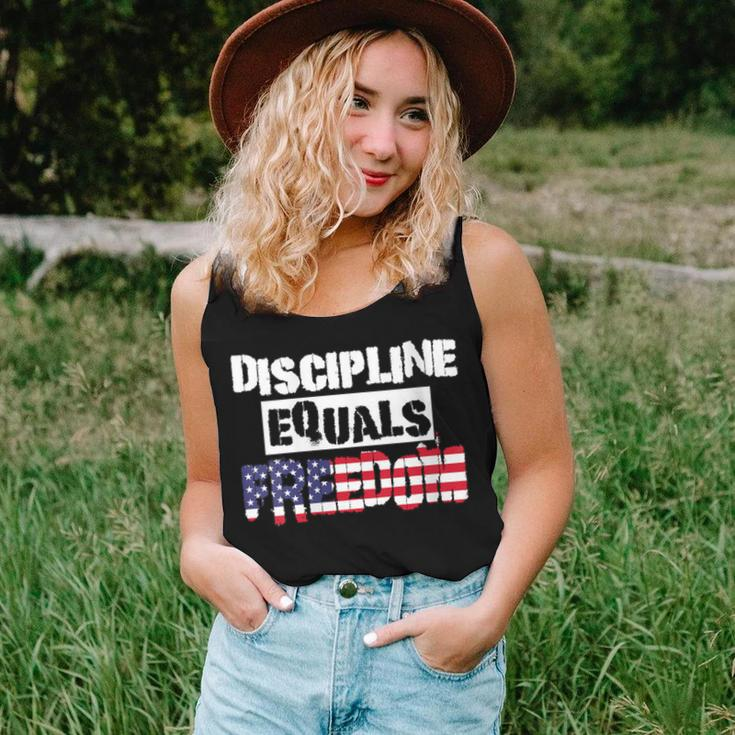Discipline Is Equal To Freedom American Flag Patriot Women Tank Top Gifts for Her