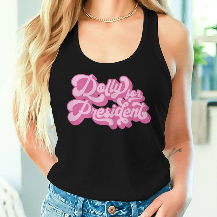 Dolly For President Groovy Dolly Women Tank Top Gifts for Her