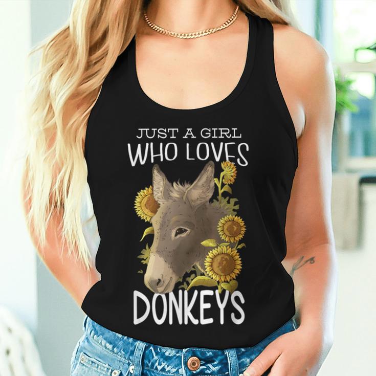 Donkey Lovers Girl Just A Girl Who Loves Donkeys Women Tank Top Gifts for Her