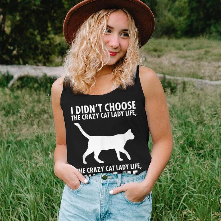 I Don't Choose Crazy Cat Lady Life Women Tank Top Gifts for Her