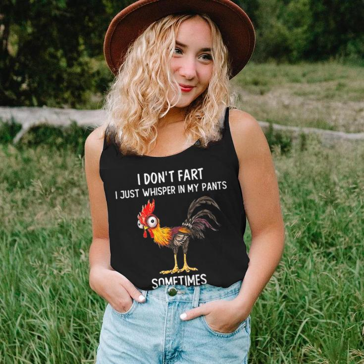 I Don't Fart I Just Whisper In My Pants Chicken Saying Women Tank Top Gifts for Her