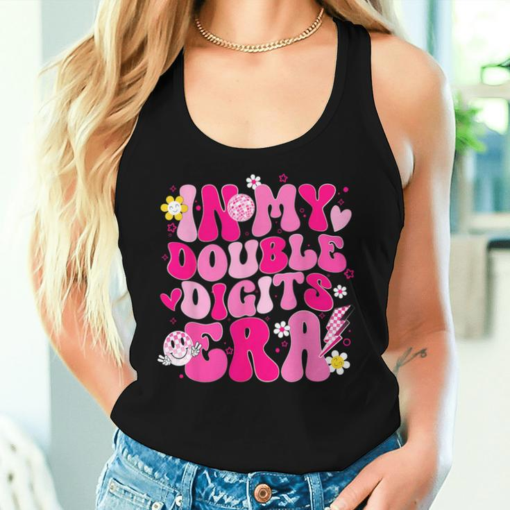 In My Double Digits Era 10 Year Old 10Th Birthday Girl Retro Women Tank Top Gifts for Her
