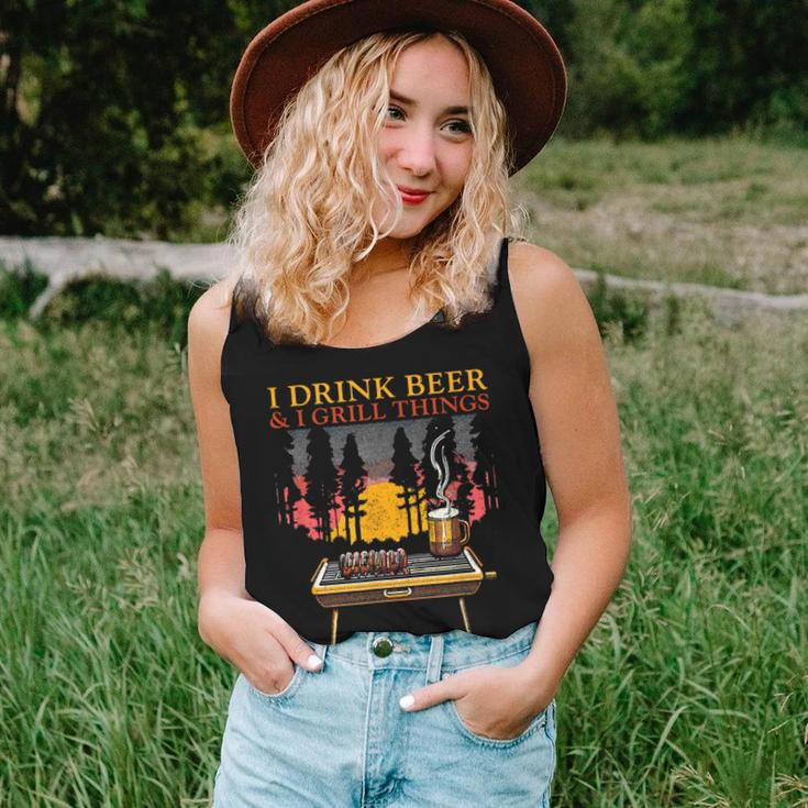 I Drink Beer And I Grill Things Barbecue Beer Lover Women Tank Top Gifts for Her