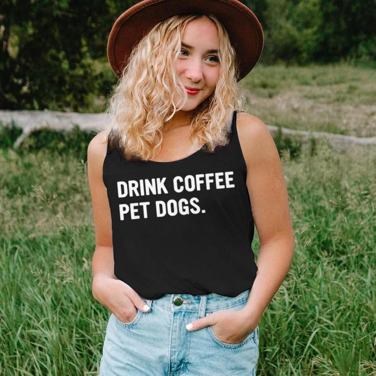 Drink Coffee Pet Dogs Caffeine Dog Lover Women Tank Top Gifts for Her