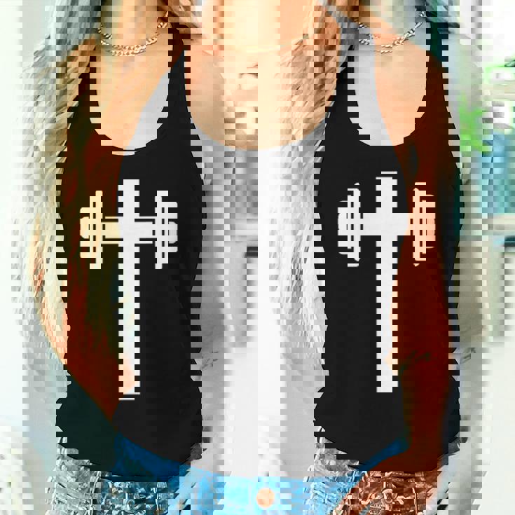 Dumbbell Barbell Cross Christian Gym Workout Lifting Women Tank Top Gifts for Her