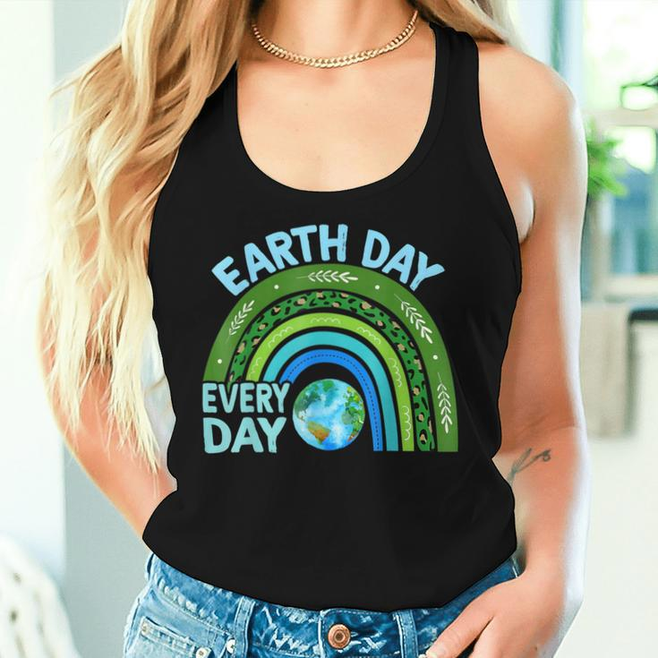 Earth Day Every Day Rainbow Earth Day Awareness Planet Women Tank Top Gifts for Her