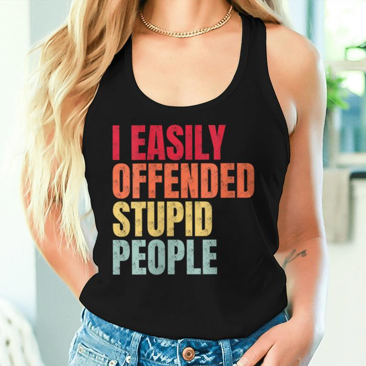 I Easily Offended Stupid People Vintage Women Tank Top Gifts for Her