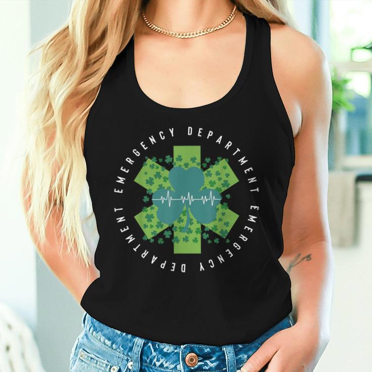 Emergency Department Nurse Saint Patrick's Day Er Nursing Women Tank Top Gifts for Her