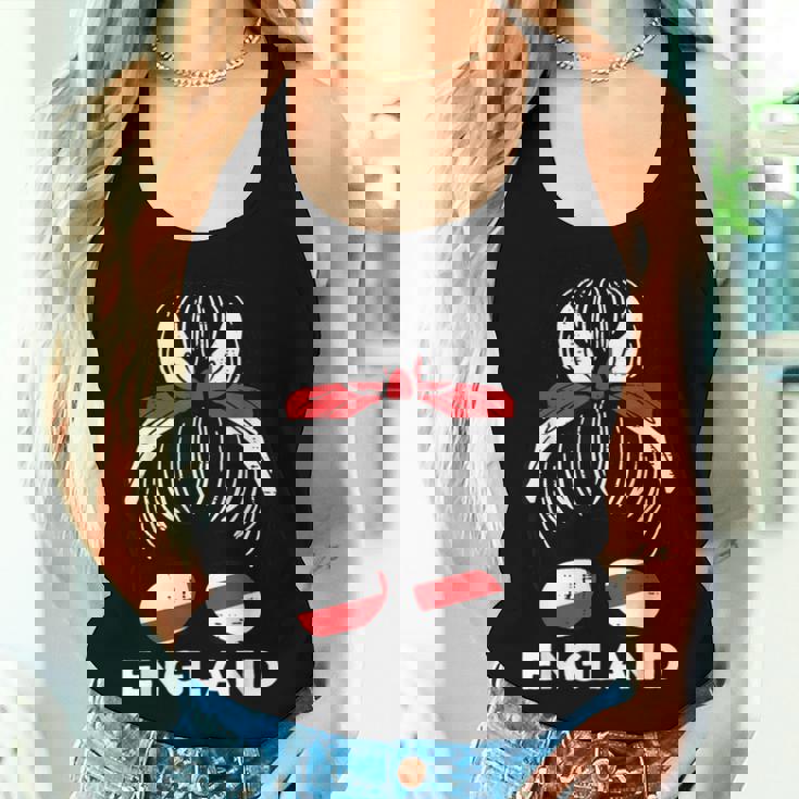 England Flag English Girl Hairbun Football Soccer Women Women Tank Top Gifts for Her