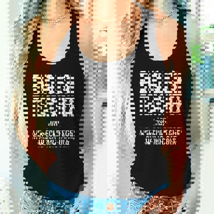 English Teacher Definition Camiseta sin mangas para mujer Regalos para ella