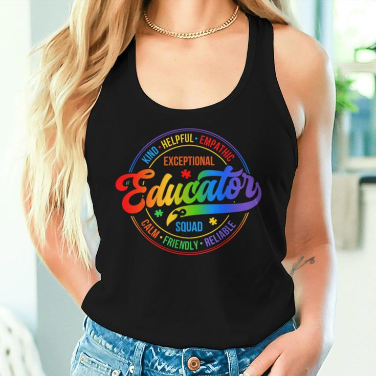 Exceptional Educator Squad Special Education Teacher Autism Women Tank Top Gifts for Her