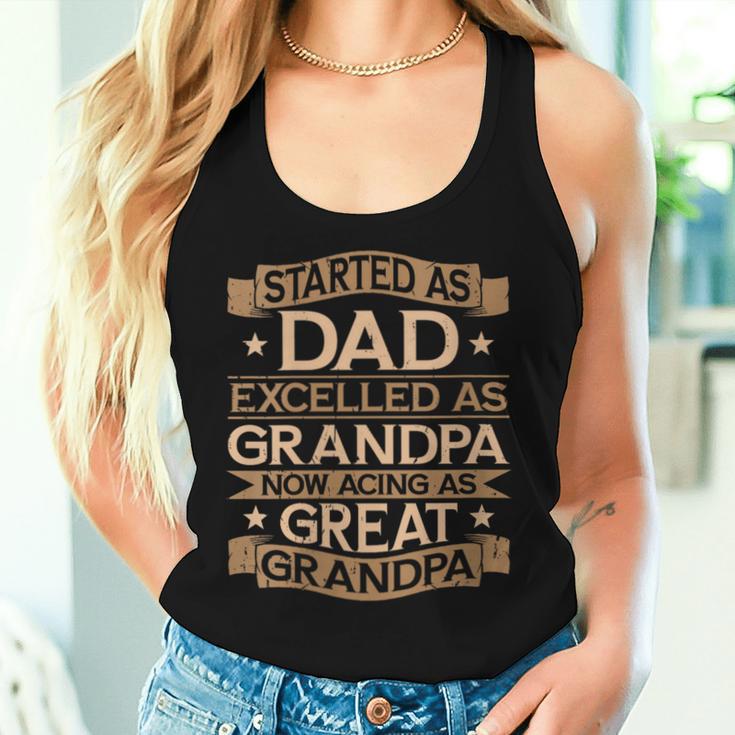 Fathers Day Great Grandpa Women Tank Top Gifts for Her