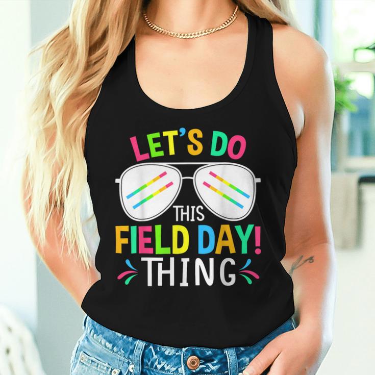 Lets Do This Field Day Thing Quote Sunglasses Girls Boys Women Tank Top Gifts for Her