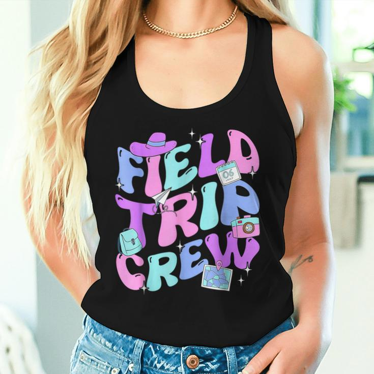 Field Trip Crew Groovy Field Day Last Day Of School Matching Women Tank Top Gifts for Her