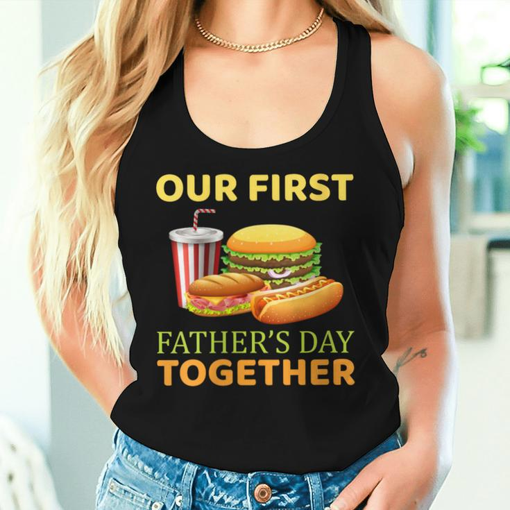 Our First Father's Day Together 2024 New Dad Father Son Women Tank Top Gifts for Her