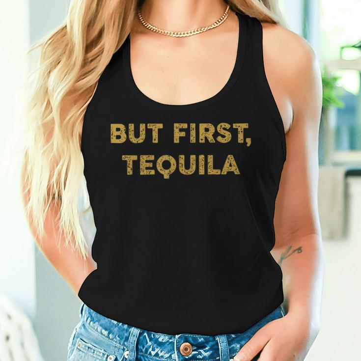 But First Tequila Drinking Party Mexican Women Tank Top Gifts for Her