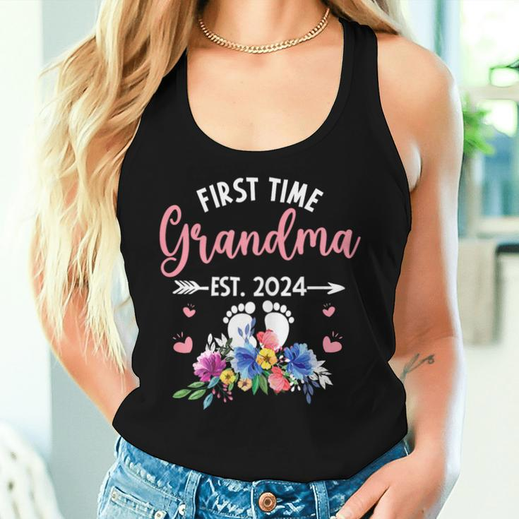 First Time Grandma Est 2024 Mother's Day Grandmother Women Tank Top Gifts for Her