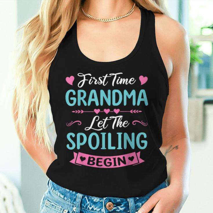 First Time Grandma New Grandma Baby Announcement Women Tank Top Gifts for Her