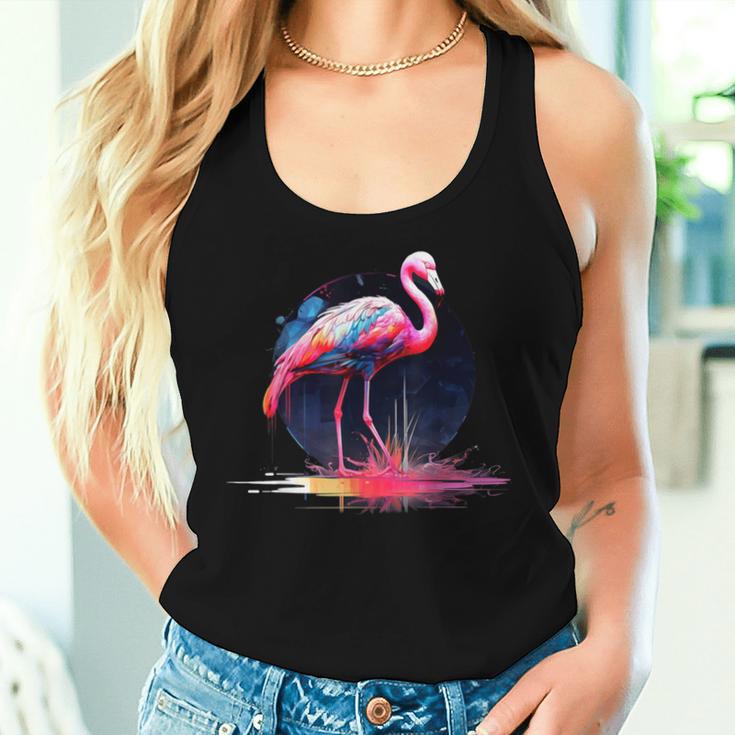 Flamingo Kunstwerk Tierliebhaber Kunst Tier Flamingo Tank Top Frauen Geschenke für Sie