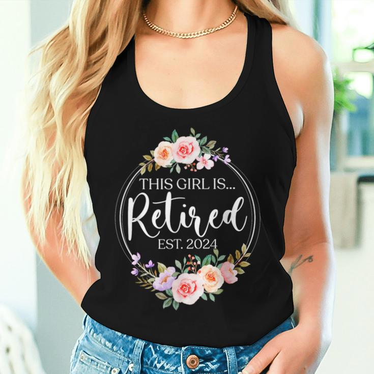 Floral Retirement This Girl Is Retired Est 2024 Women Tank Top Gifts for Her