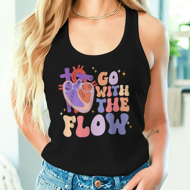 The Flow Of The Heart Cardiac Nurse Cardiology Sonographer Women Tank Top Gifts for Her