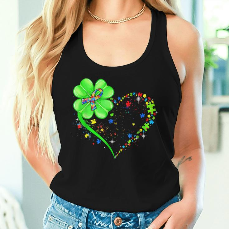 Autism Clover Autism Mom Boy St Patrick's Day Women Tank Top Gifts for Her