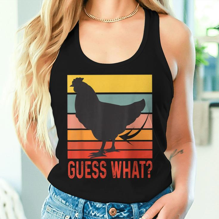 Chicken Butt Guess What Retro Vintage Chicken Thigh Women Tank Top Gifts for Her