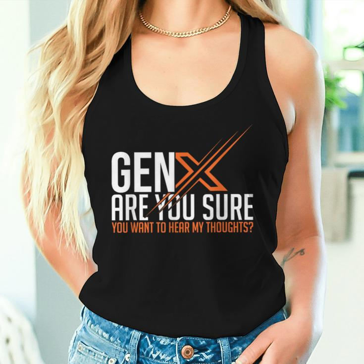 Generation X Humor 60S 70S Gen-Xers Sarcastic Gen X Women Tank Top Gifts for Her