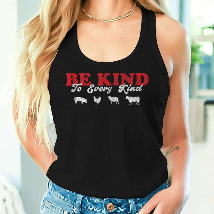 Be Kind To Every Kind Animal Vegan Vegetarian Vintage Women Tank Top Gifts for Her