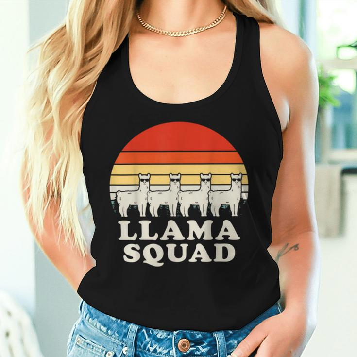 Llama Squad Sunglasses Cool Llamas Vintage Women Tank Top Gifts for Her