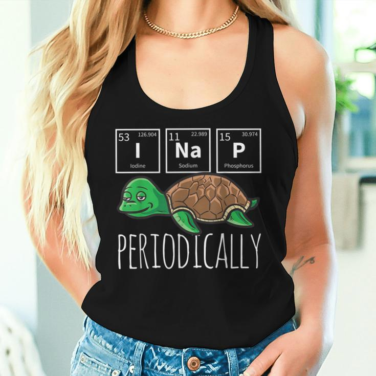 Science I Nap Periodic Table Meme Meh Sea Turtle Women Tank Top Gifts for Her
