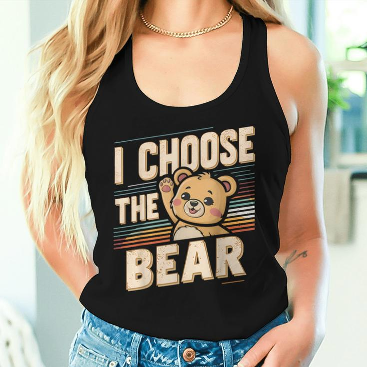 Vintage The Bear I Choose For Camping Women Women Tank Top Gifts for Her