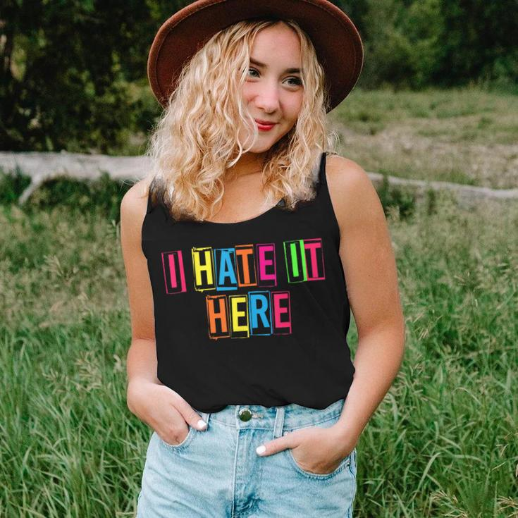 Why Am I Here I Hate It Here Joke Sarcastic Family Women Tank Top Gifts for Her
