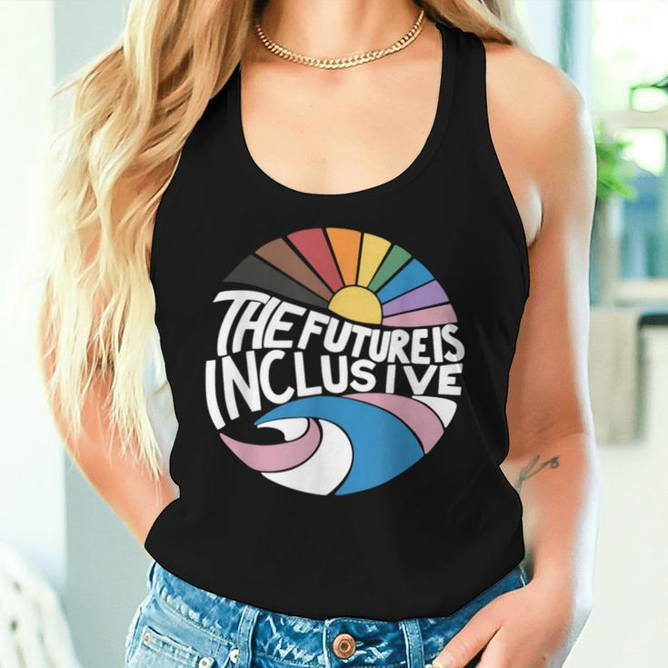 The Future Is Inclusive Lgbt Pride Month Flag Rainbow Women Tank Top Gifts for Her