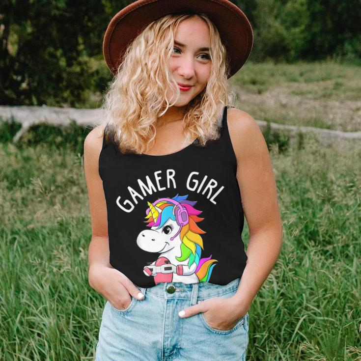 Gamer Girl Gaming Unicorn Cute Video Game Girls Women Tank Top Gifts for Her