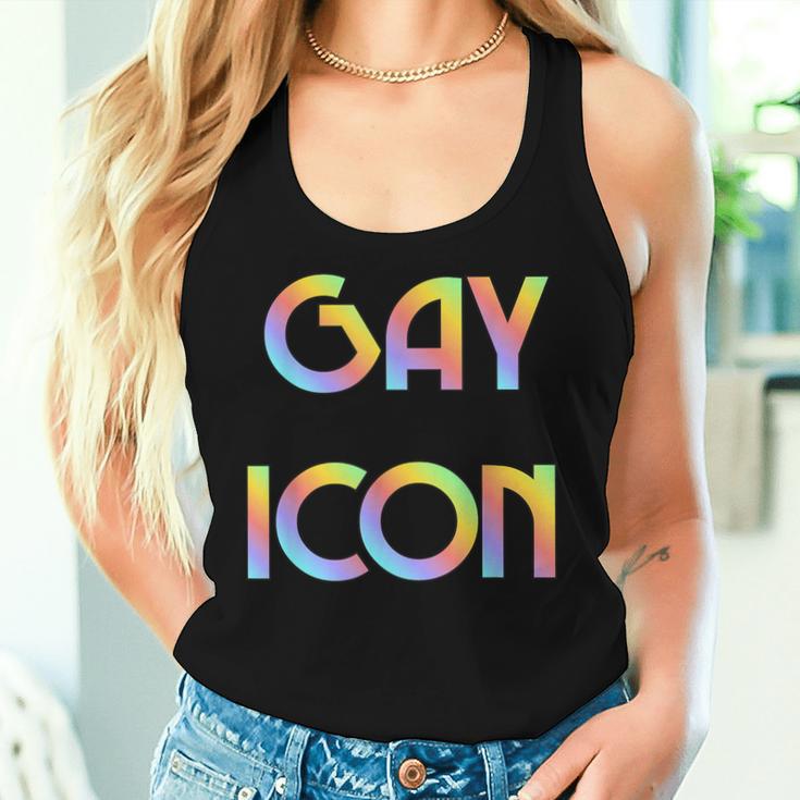 Gay Icon Legend Rainbow Flag Pride Lgbt Meme Queer T-S Women Tank Top Gifts for Her