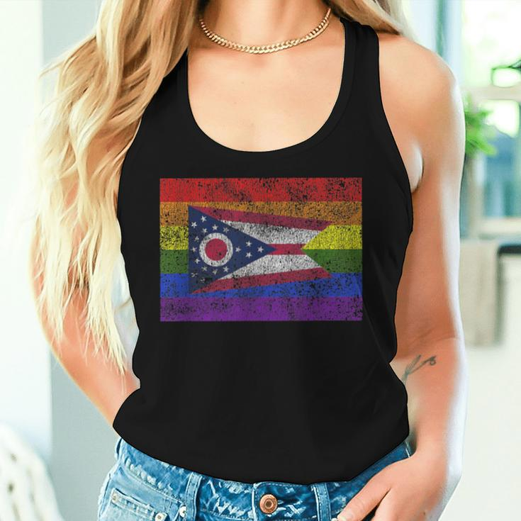 Gay Ohio Rainbow Flag For Lesbian Gay Pride Women Tank Top Gifts for Her