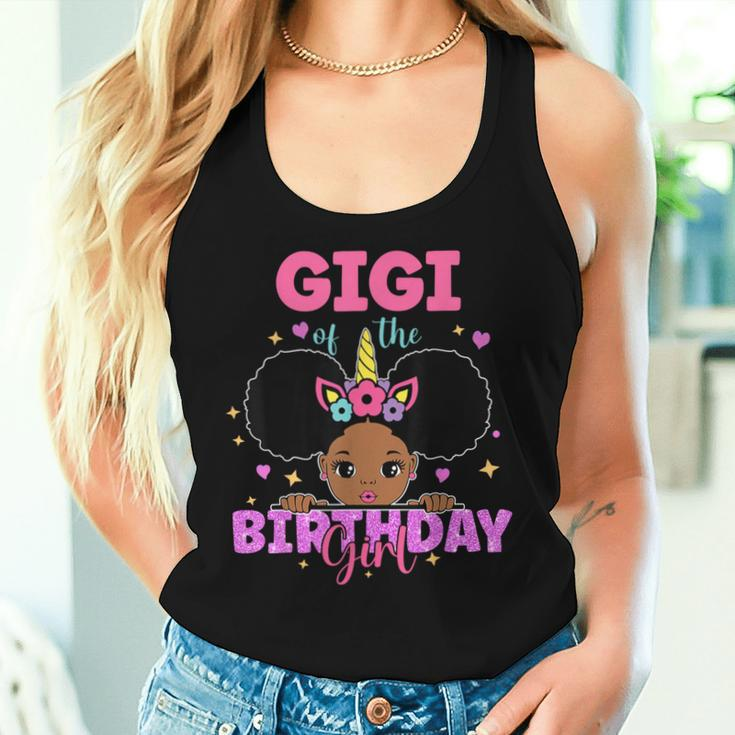Gigi Of The Birthday Girl Melanin Afro Unicorn Princess Women Tank Top Gifts for Her