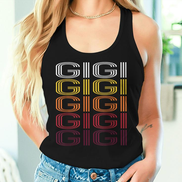Gigi Retro Wordmark Pattern -Intage Style Tank Top Frauen Geschenke für Sie