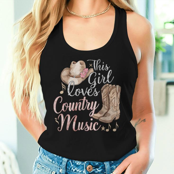 This Girl Loves Country Music Women Tank Top Gifts for Her