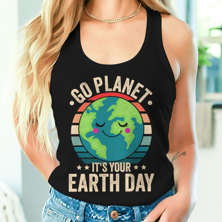 Go Planet Its Your Earth Day Retro Vintage For Men Women Tank Top Gifts for Her