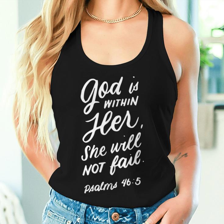 God Is Within Her She Will Not Fail Christian Women Women Tank Top Gifts for Her