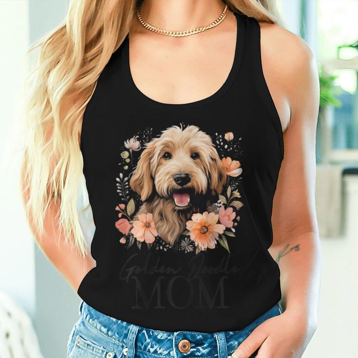 Goldendoodle Mom Dog Momintage Style Floral Floral Gray Tank Top Frauen Geschenke für Sie