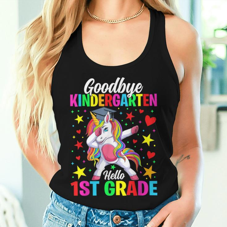 Goodbye Kindergarten Hello 1St Grade Graduation Unicorn Girl Women Tank Top Gifts for Her