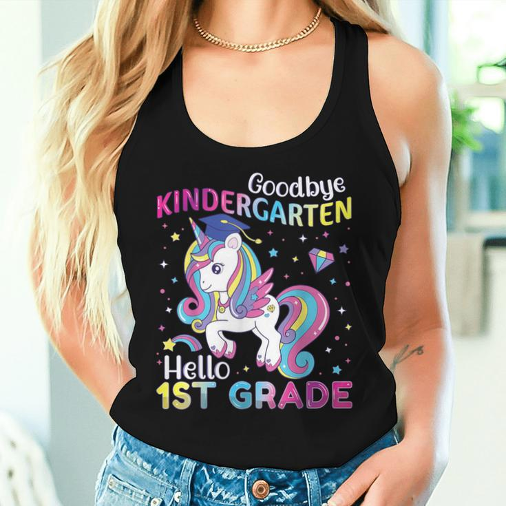 Graduation 2024 Goodbye Kindergarten Hello 1St Grade Unicorn Women Tank Top Gifts for Her