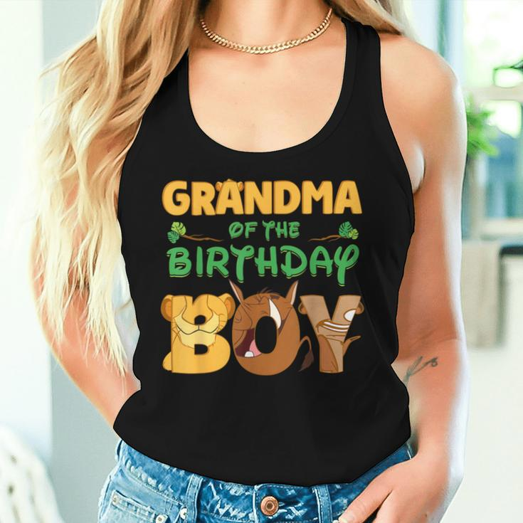 Grandma Of The Birthday Boy Lion Family Matching Women Tank Top Gifts for Her