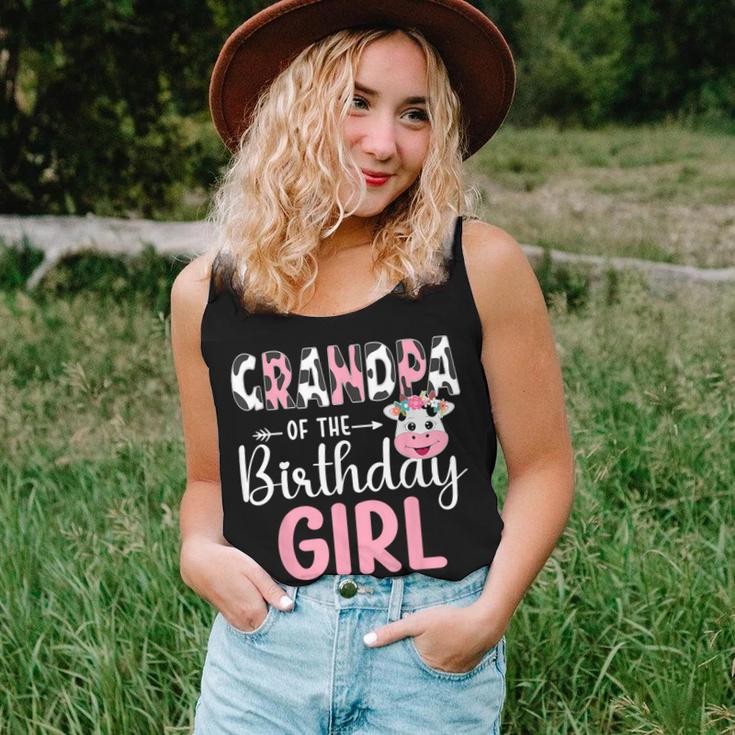 Grandpa Of The Birthday Girl Farm Cow 1 St Birthday Girl Women Tank Top Gifts for Her