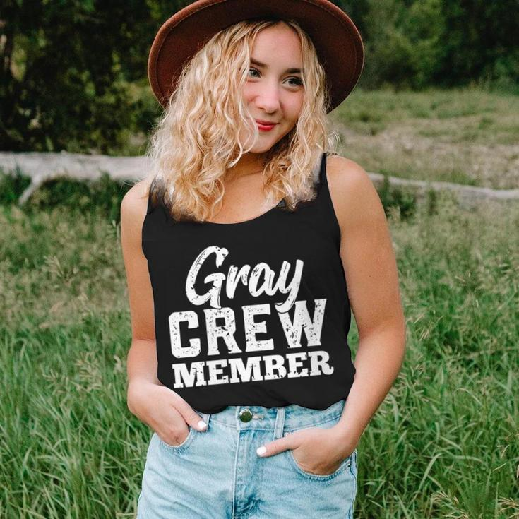 Gray Crew Member Matching Family Name Women Tank Top Gifts for Her